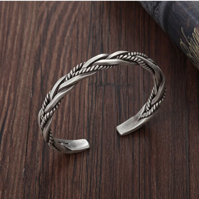 

925 Sterling Silver Weave Wracelet Bangles Bracelets For Women Man Luxury Quality Jewelry Accessories Free Shipping Offers