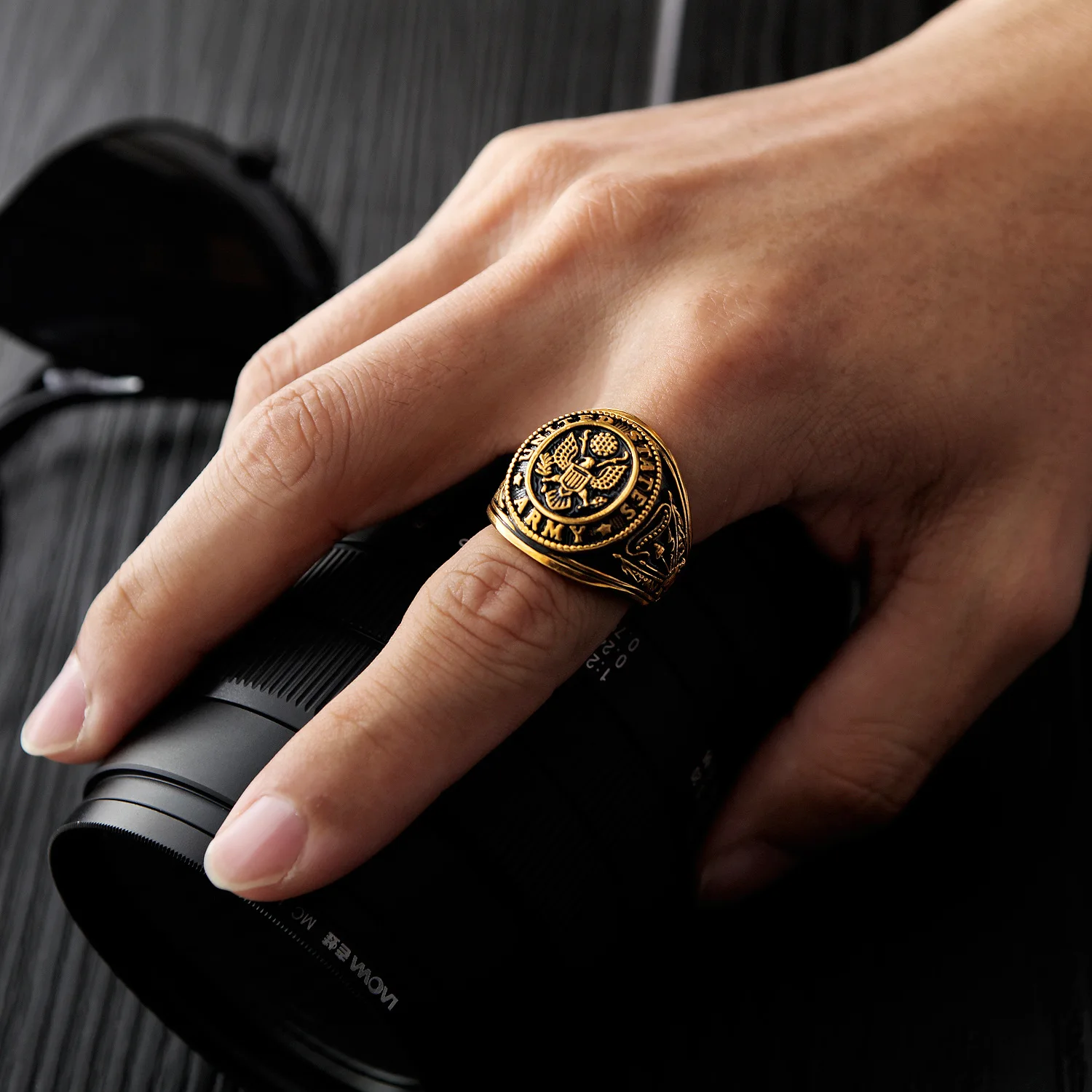 

Vintage Men's Titanium Steel Ring Nordic Viking Alphabet Eagle Boutique Casting Men's Ring Wholesale Boyfriend Gift