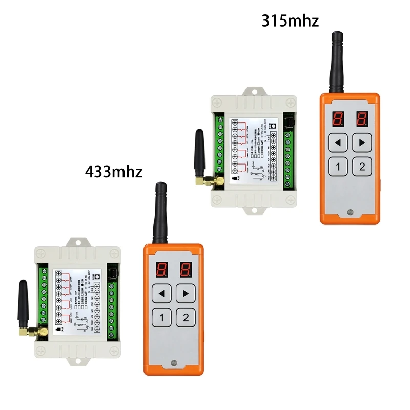 

RF Remote Control 12V-48V 4CH Universal Wireless Remote 315Mhz/433Mhz Relay Receiver and Transmitter for Motor Drop shipping