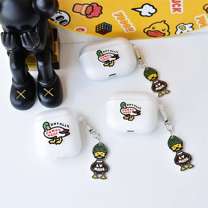 

Креативный чехол с изображением утка для Airpods Pro 2, чехол для AirPods 2, чехол для Airpods, защитный кожаный чехол для зарядного футляра, чехол для Airpods...