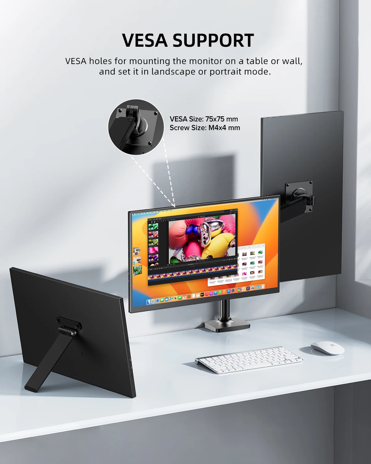 Портативный игровой монитор UPERFECT 120 Гц с экраном IPS 18 5 дюйма и мини-HDMI USB-C HDR для ПК