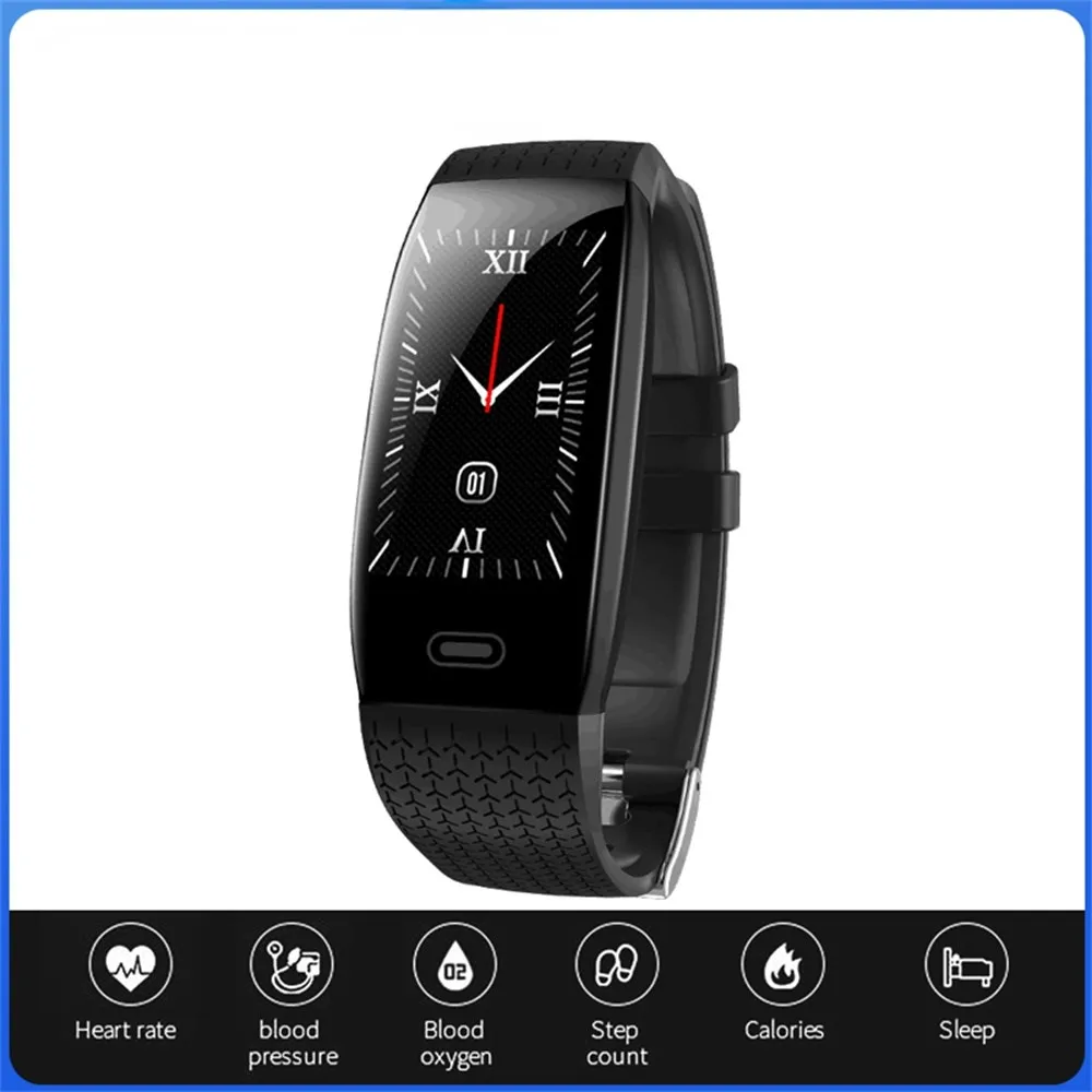 

New T5 Exercise Bracelet Multi-function Monitoring Temperature,heart Rate,blood Pressure,blood Oxygen Information Reminder Music