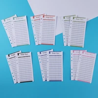 12pcs budget sheets money organizer for a6 binder cash envelope saving budget planner wallet 6 holes budget cards