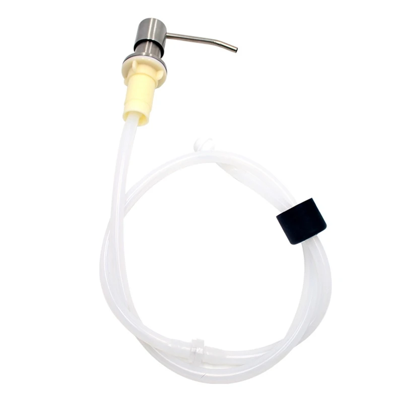 Дозатор для мыла на кухонную раковину насадка из нержавеющей стали и силиконовая