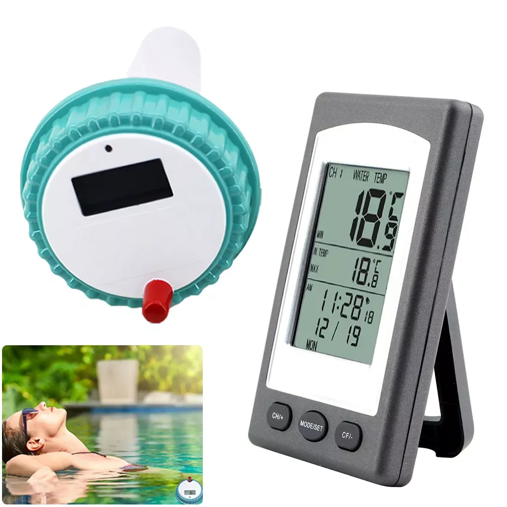 

Wireless Floating Thermometer LCD Water Temperature Display Waterproof Swimming Pool Thermometer For Pond Outdoor Hot Tubs