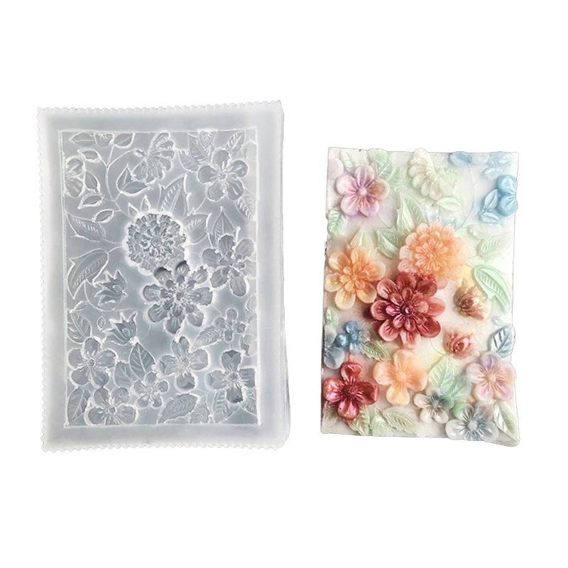 

Рельефная силиконовая форма в виде цветка, инструмент для изготовления ювелирных изделий из эпоксидной смолы, рукоделие, домашний декор