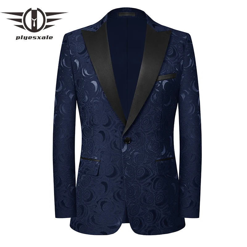 

Men Blazers Banquet Party Prom Wedding Tuxedo Suit Jacket Shawl Lapel Stage Costume Nightclub Singer Host Blazer For Men Q1469