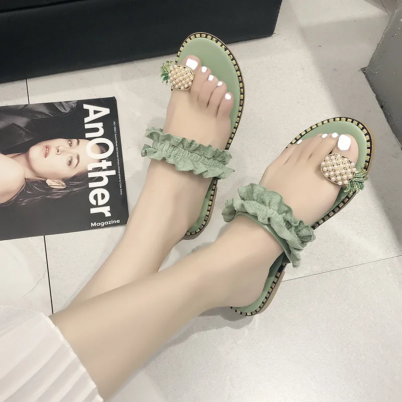 

Women Slippers Shoes Flat Flip Flops Summer Fashion Wedges Woman Slides Pineapple Lady Casual Sandals Women Summer New 2022