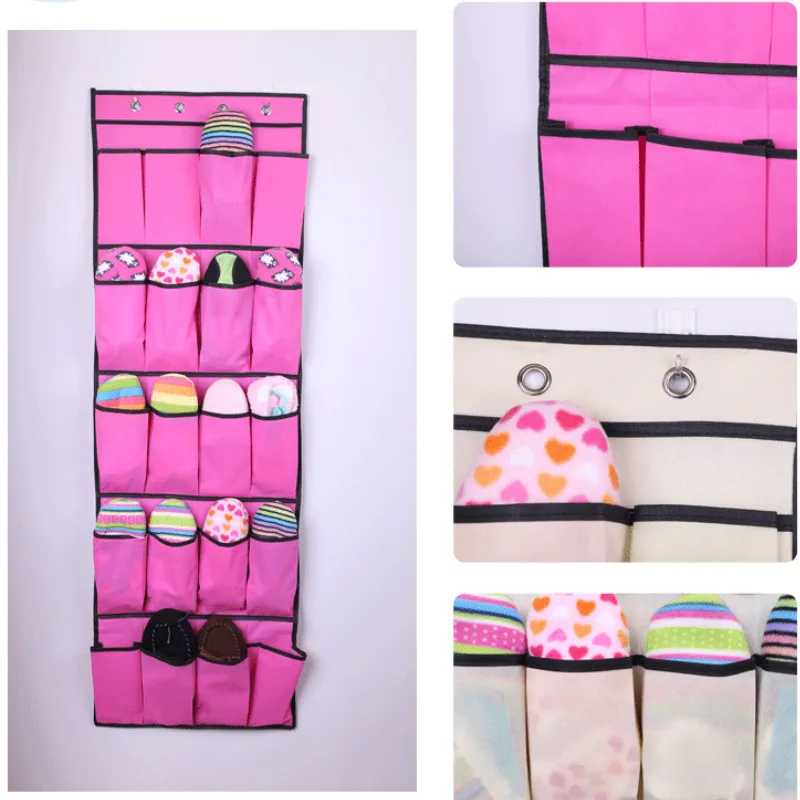

20 Pocket Shoe Storage Holder Non woven fabric Home Shoes Organizer Door Hanging Closet Supplies Bag Wall Family Save Space