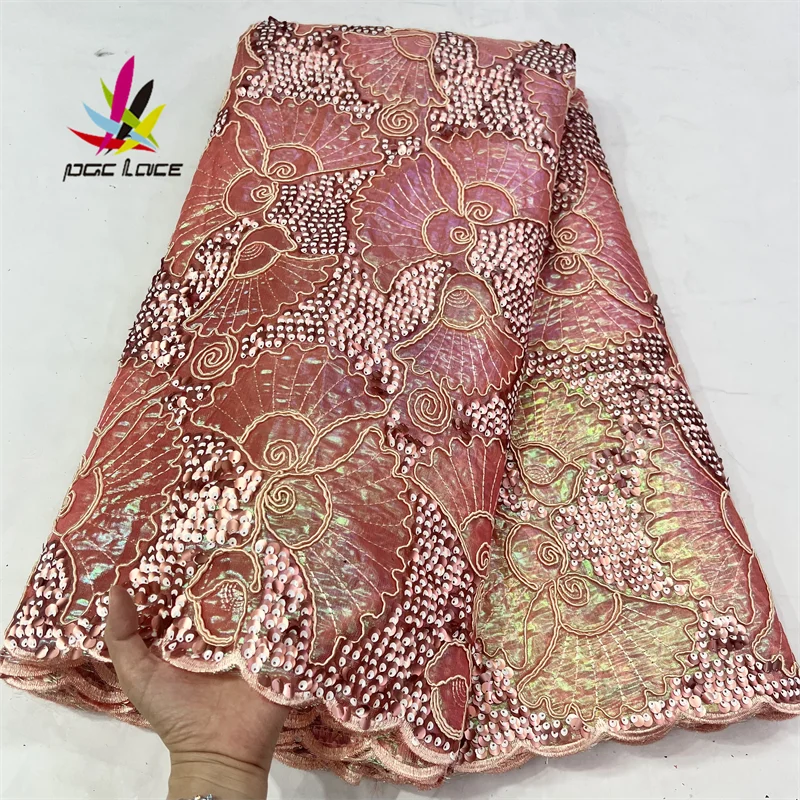 

New Arrival 2022 Popular Cord lace fabric for African Nigerian Woman Dress Matrial 5Yards SEWING Fabric High Quaility ASO EBI