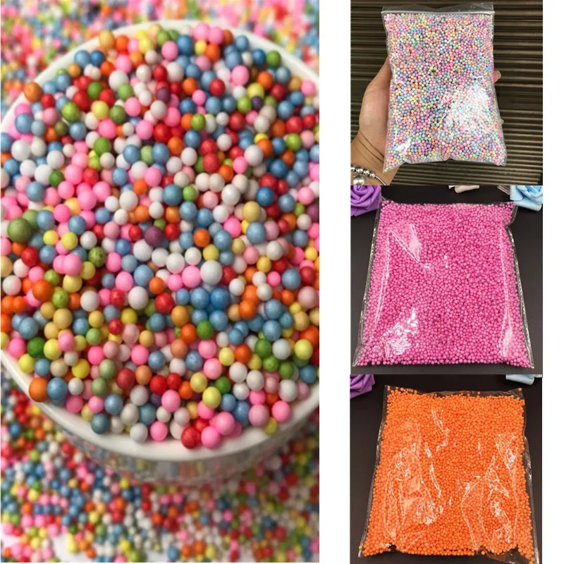 

1 Bag Polystyrene Styrofoam Balls Foam DIY Snow Mud Particles Accessories for Slime Balls Small Tiny Foam Beads Balloon Filler