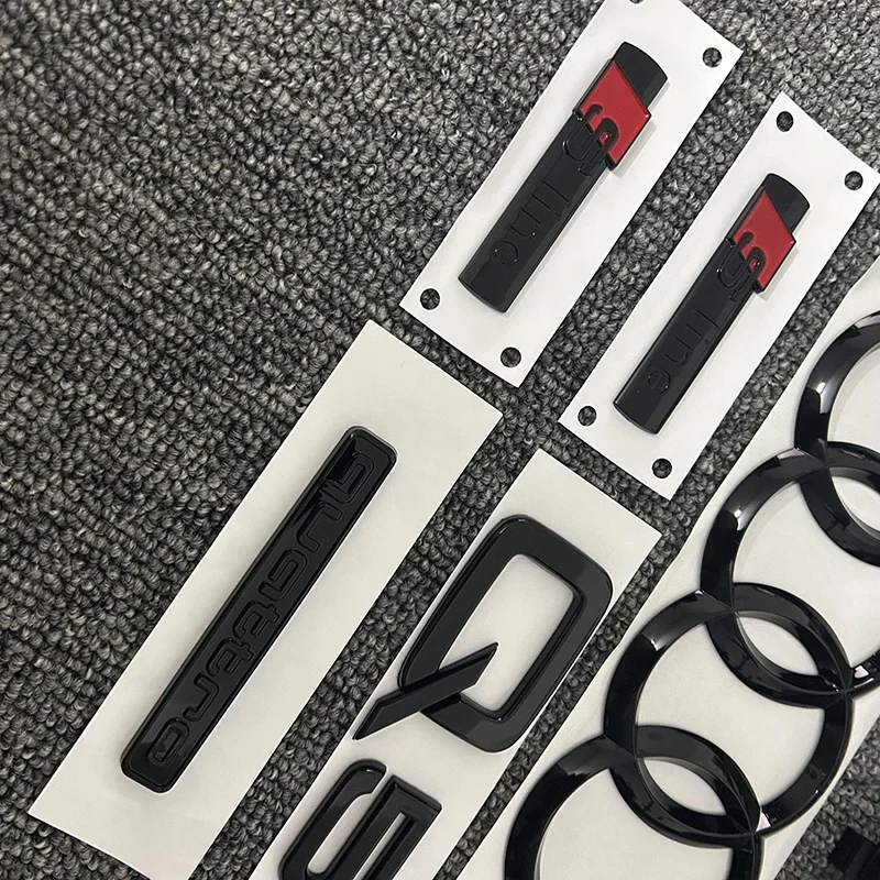 AUDI 4Ring логотип ABS черный автомобильный капот передняя решетка эмблема задний