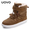 UOVO New Arrival Winter Kids Snow Fashion Children Warm Boots Boys And Girls Shoes With Plush Lining Size 31-37 6