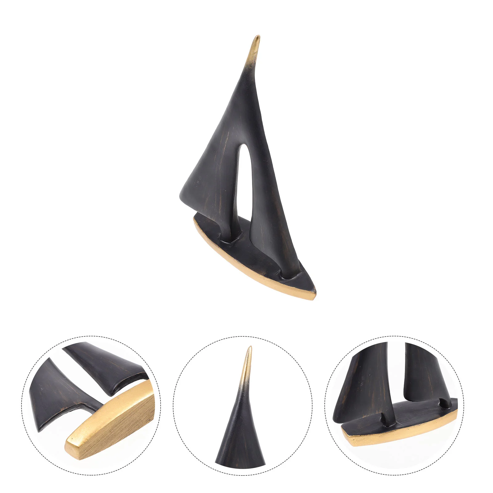 

Boat Model Nautical Sailboat Sailing Ship Decor Resin Decoration Ornament Figurine Sail Mediterranean Mini Beach Ocean Tabletop