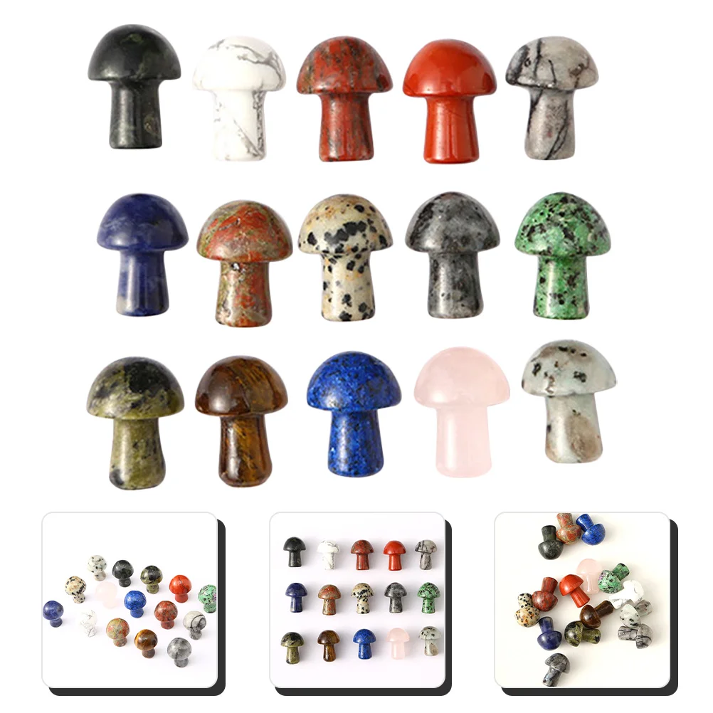 

Mushroom Crystals Crystal Mushrooms Stones Decor Bulk Chakra Mini Decorations Beads Party Statue Stone Stuff Micro Cupcake