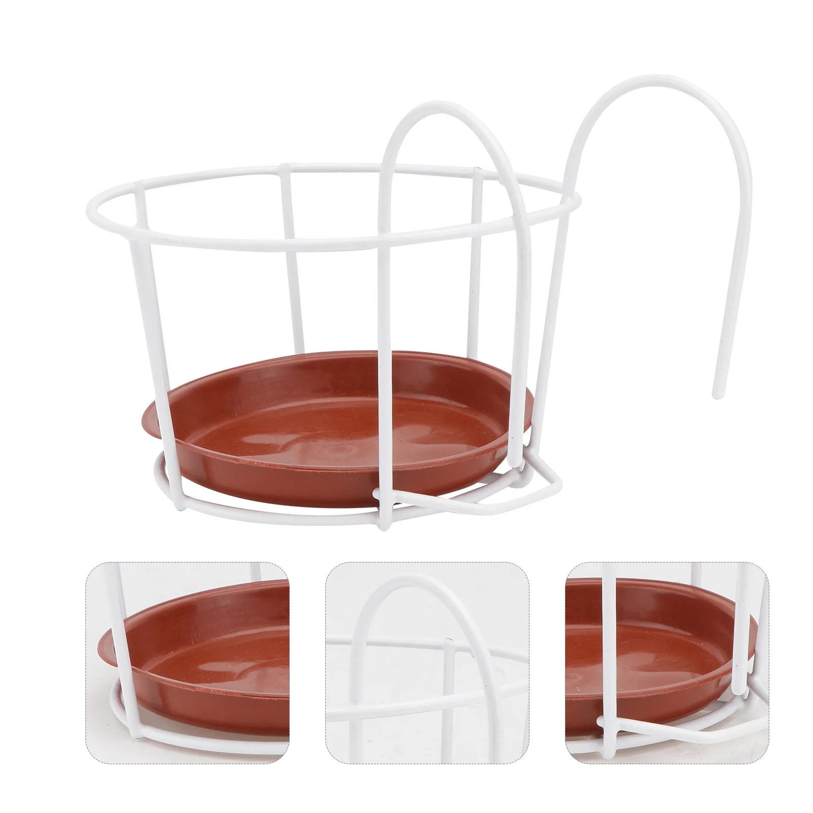 

3 Sets Iron Flowerpots Hanging Green Dill Container for Flower Home Plant Indoor