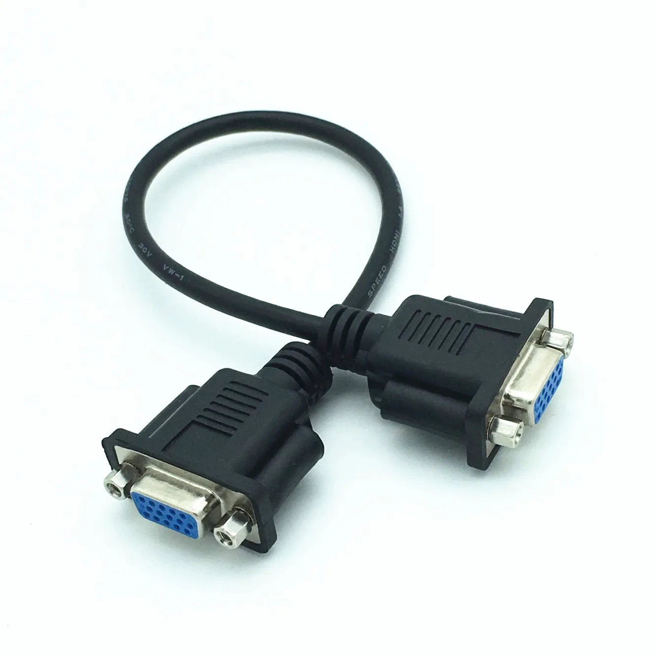 Фото 30 см HD15Pin VGA D-Sub короткий видеокабель шнур «гнездо-гнездо» RGB-кабель для монитора №4