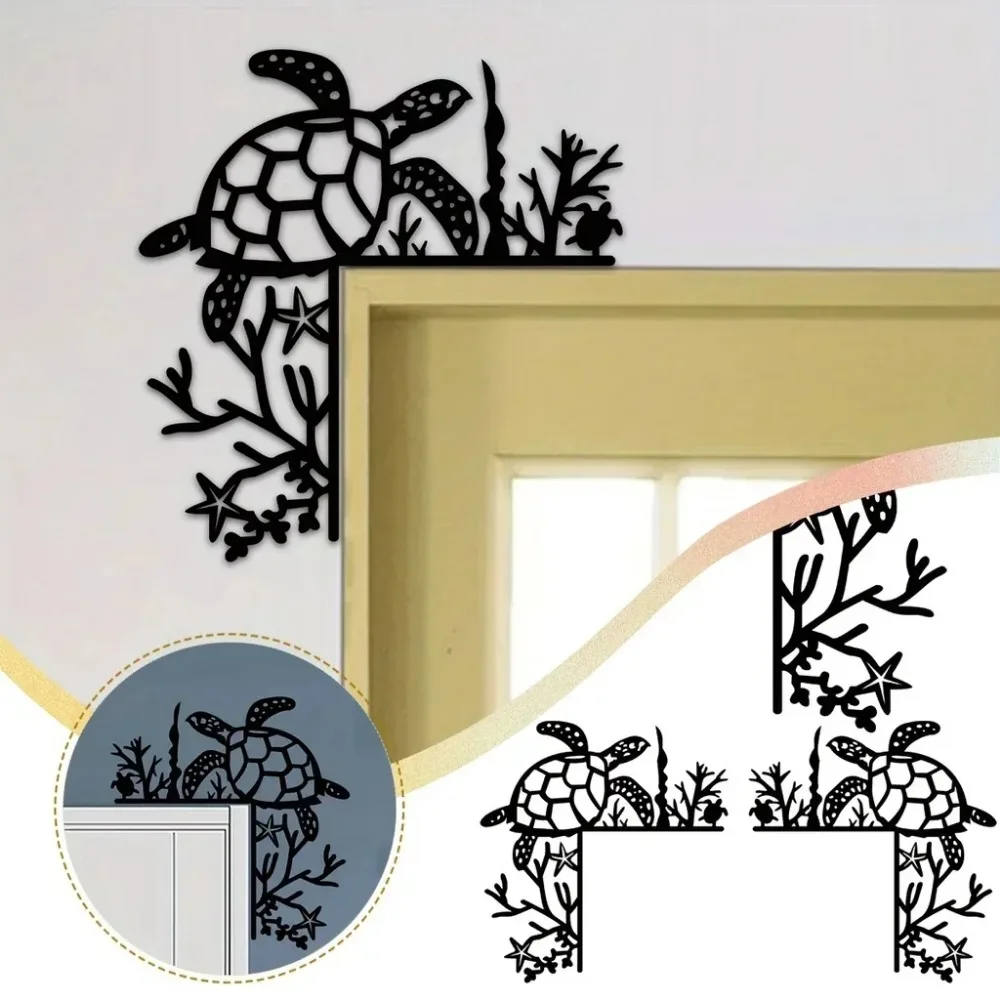 Океаническое металлическое украшение черепахи для углов-подвесная настенная