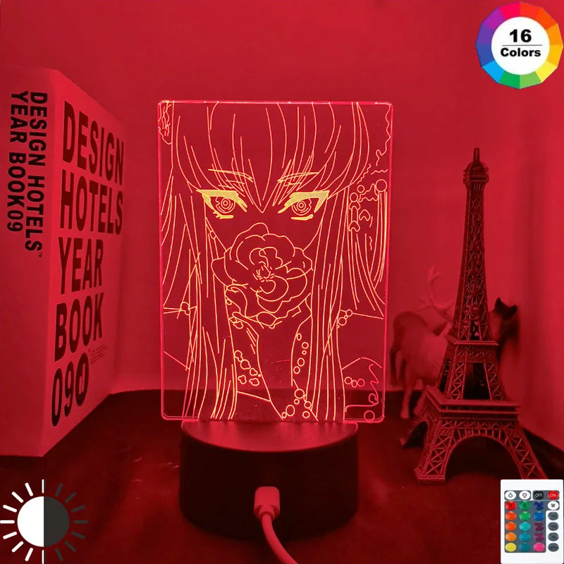 Anime 3d Lamp Code Geass CC for Bedroom Decor Nightlight Birthday Gift Manga Led Night Light Bedside | Освещение