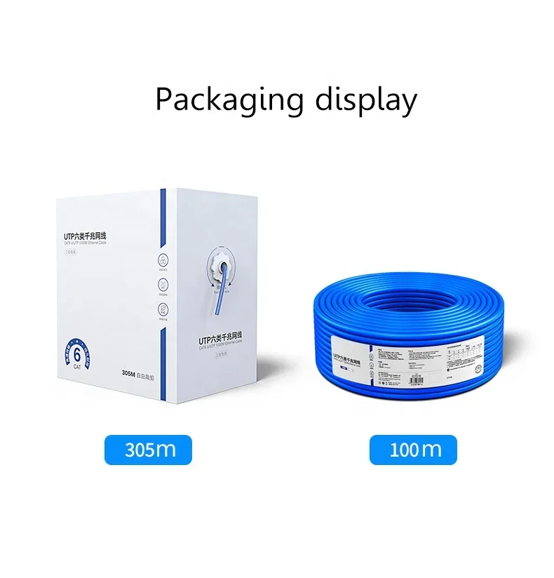 Gcabling 1000 м Utp Lan Cable Cat 5e 10000 футов 305 Cat5 Ethernet Кабели связи Dahua Ftp Cat5e