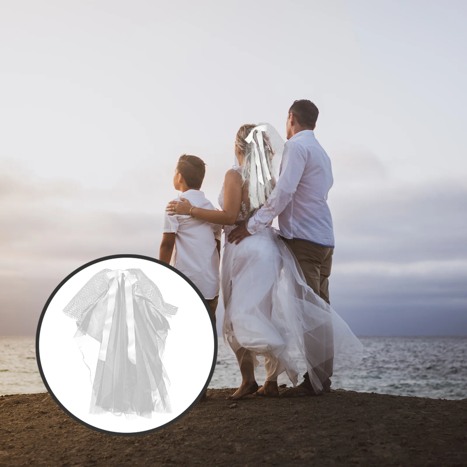 

Wedding Dress Veil Bachelorette Outfit Bride Bow Bridal Party Long Veils Brides