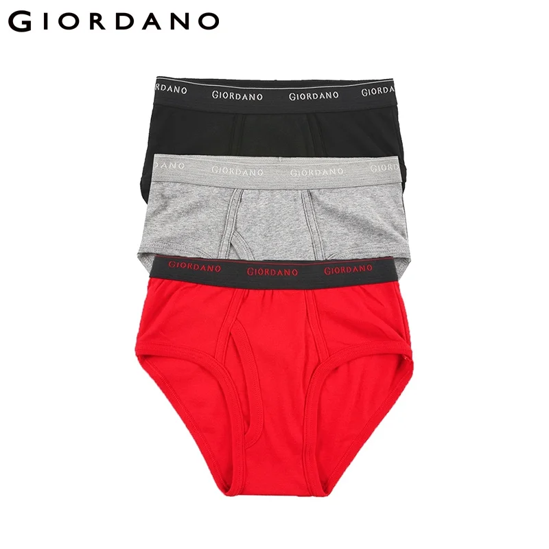 

Нижнее белье Giordano мужское базовое, Мягкое хлопковое нижнее белье для мужчин, 3 шт.