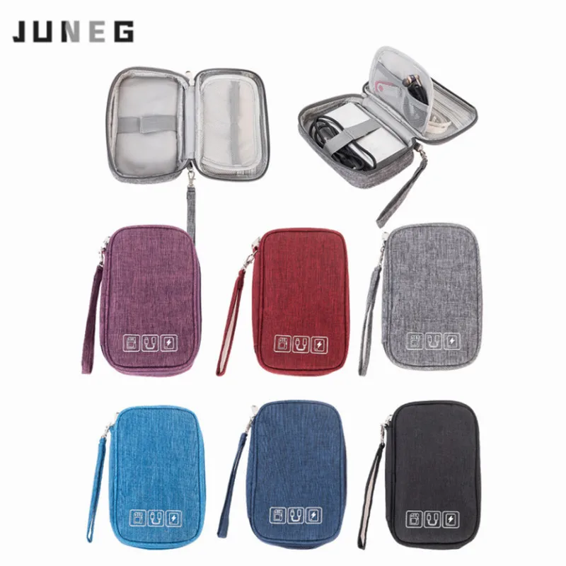 

Multifunctional Cable Digital Headset Bag for Organizer USB Gadgets Wires Charger Power Battery Zipper Cosmetic Bag Accessories