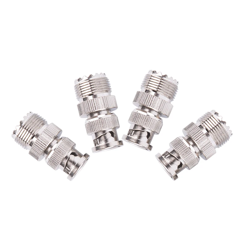 

1pc BNC Male Plug To UHF SO239 PL-259 Female Jack RF Coaxial Adapter Cable Connector BNC Male Coax Cable Adapter Brass Silver