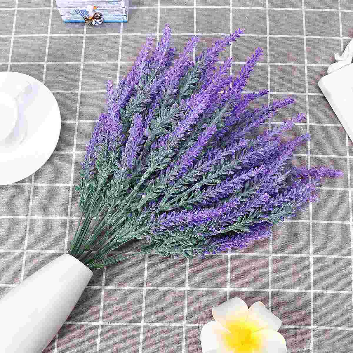 

4pcs Fake Flower Bundles Artificial Flowers Indoors Flowers Party Bouquet Fake Lavender Bundle
