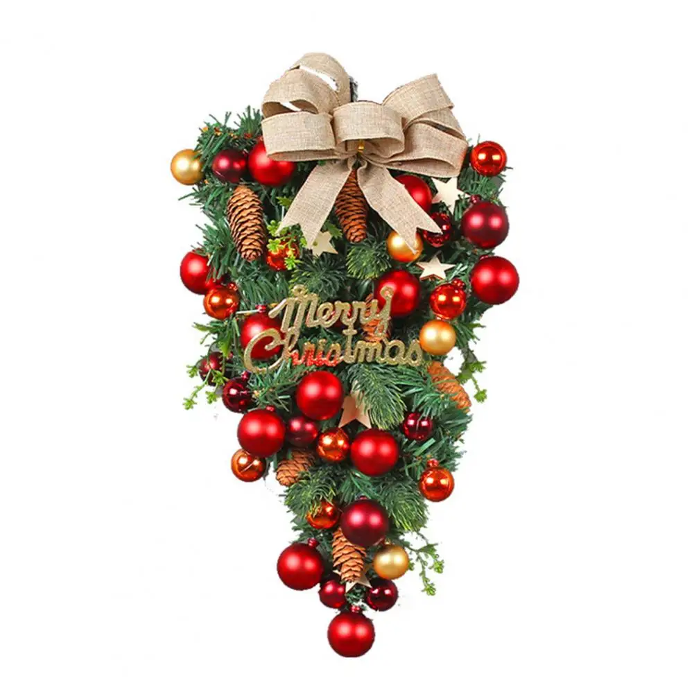 

Привлекательные зеленые рождественские ветки, искусственная работа, Рождественская гирлянда, украшение, шар для вечерние