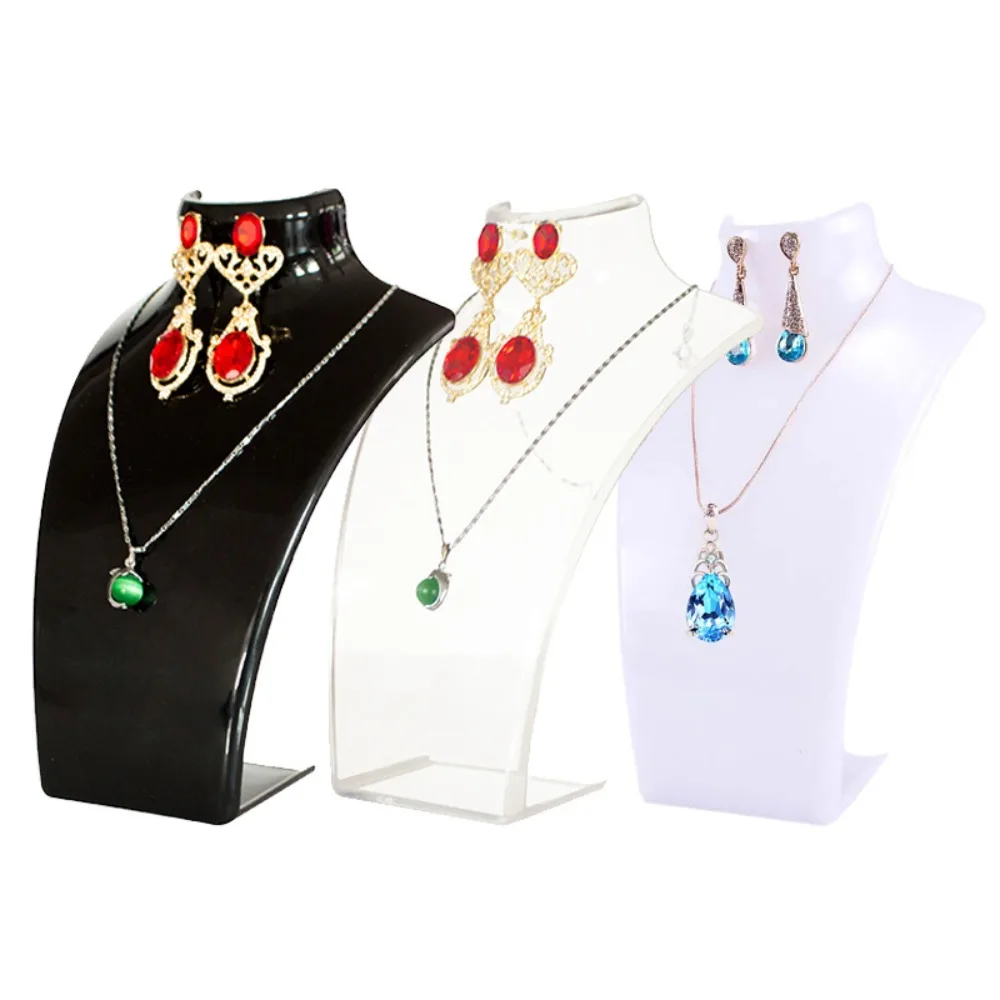 

2PCS Show Retail Shop Jewellery Mannequin Display Shelf Display Stand Bust Holder Necklace Stand