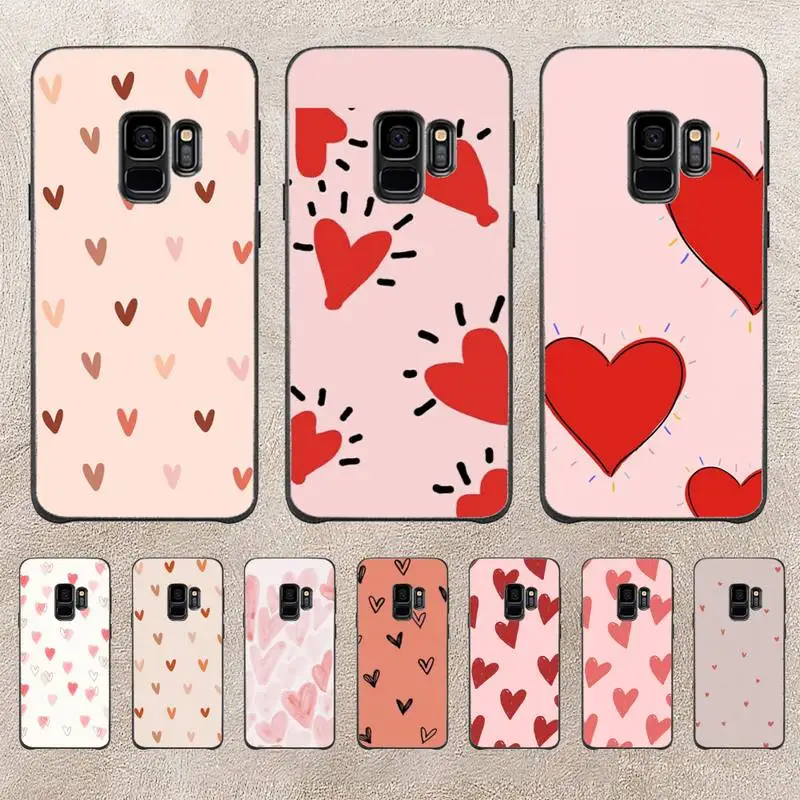 

Pink Heart Phone Case For Samsung Galaxy A51 A50 A71 A21s A31 A41 A10 A20 A70 A30 A22 A02s A13 A53 5G Cover Coque