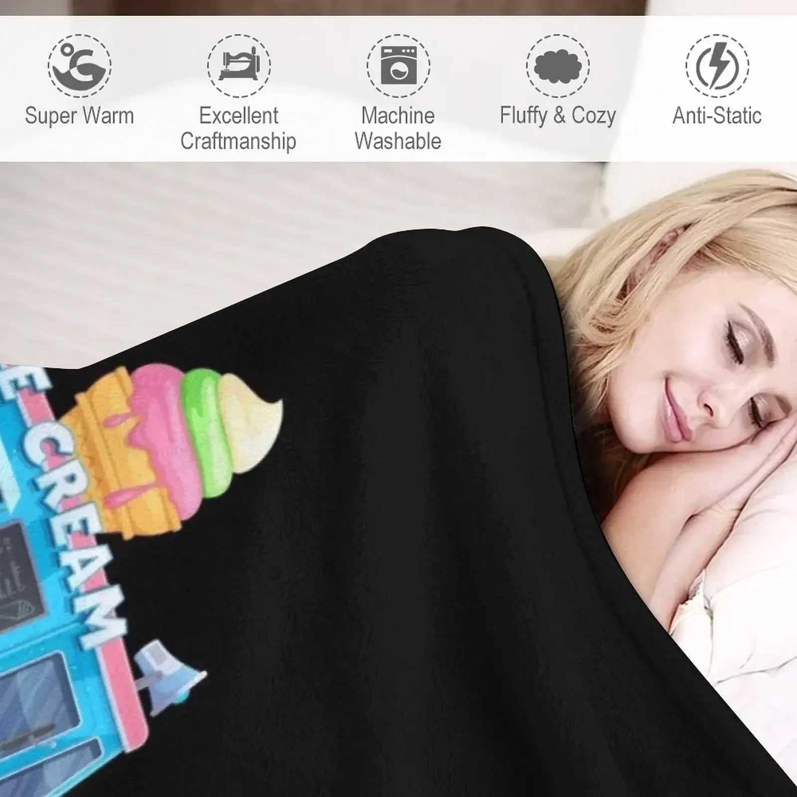 Автомобиль Моя мечта — грузовик с мороженым забавное одеяло для любителей