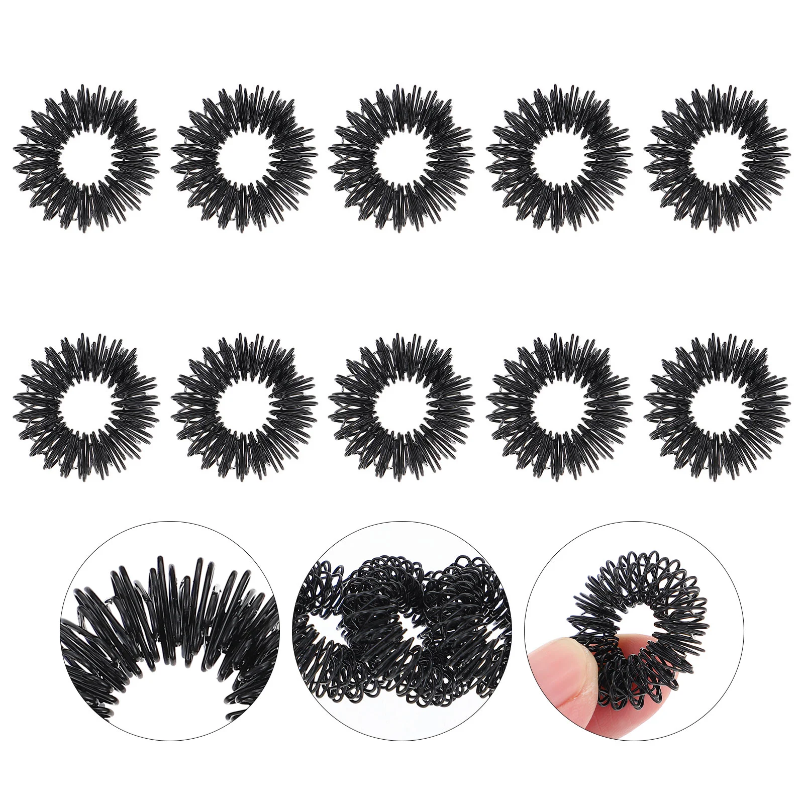 

10Pcs Finger Ring Health Care Finger Massagers Useful Acupressure Ring