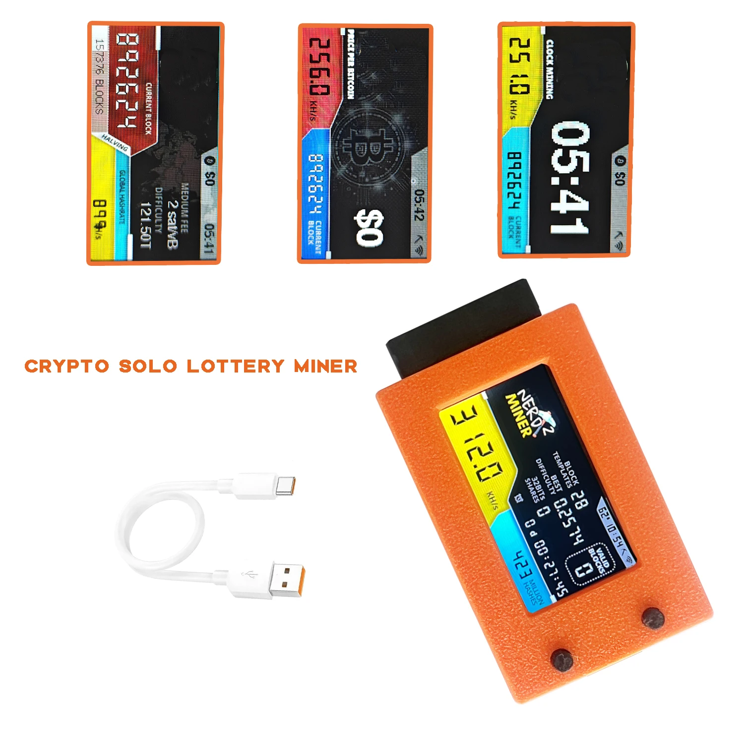 NerdMiner V2 Ultra 300KHS Edition T Display S3 BTC-майнер с вентиляторным охлаждением для выигрыша 3.125 BTC, лотерейный майнер для соло-майнинга (art.: 3920cdaed0004) - 3920cdaed0004