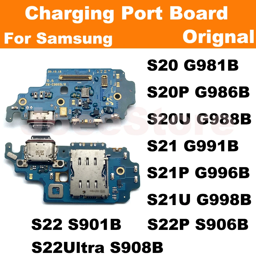 

Оригинальный док-разъем для зарядного порта Гибкая плата для Samsung S22 S21 S20 Plus Ultra G981B S901B USB коннектор док-кабель для зарядного устройства