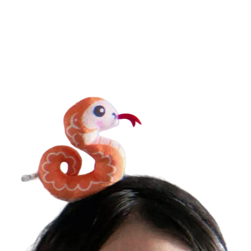 Милый китайский стиль обруч для волос в виде змеиного года головной убор со