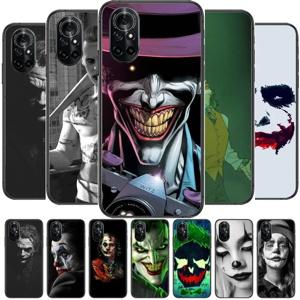 

HD-Joker Clear Phone Case For Huawei Honor 20 10 9 8A 7 5T X Pro Lite 5G Black Etui Coque Hoesjes Comic Fash design