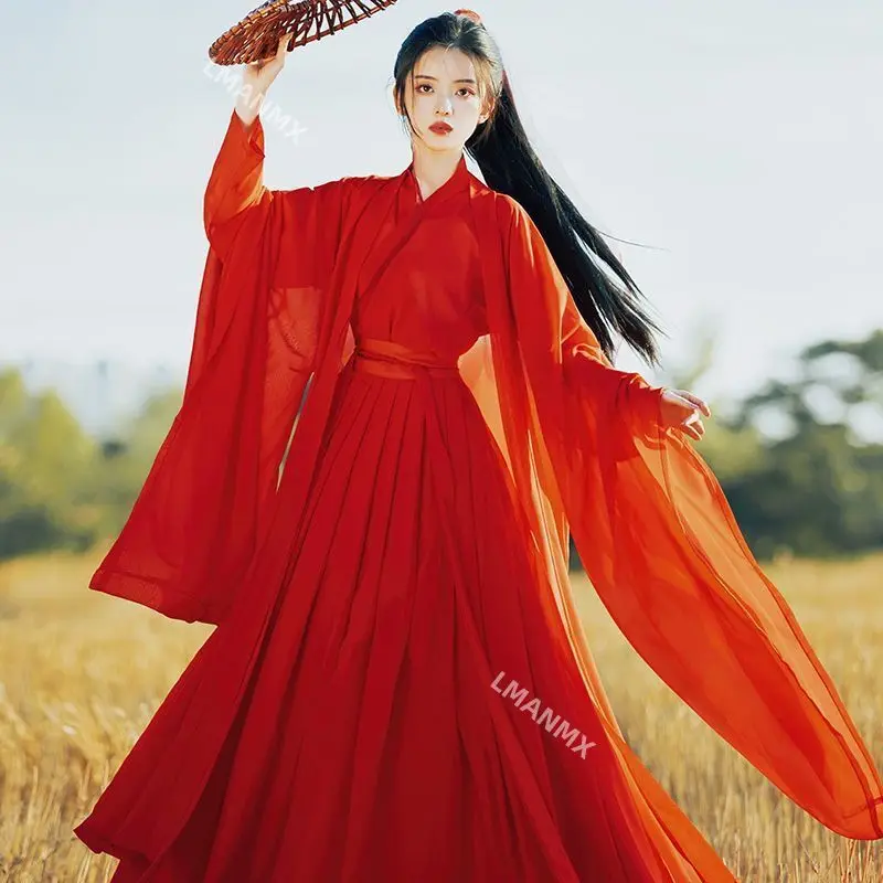 Женское традиционное танцевальное платье Hanfu костюм для косплея летний белый