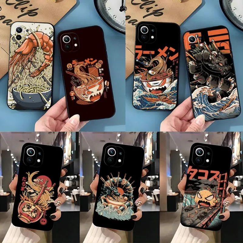 

Great Ramen Wave Japan Phone Case For Xiaomi Note 10Pro POCOF3 X3 GT M3 M4Pro X4Pro Redmi Note 11 11T 11s 10 Pro Plus POCO X3Pro
