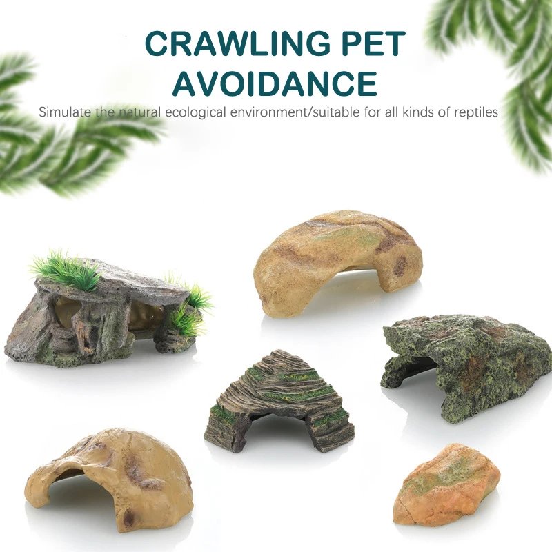 

Reptile Fish Tank Hideout Turtle Reptile Basking Hide Hideout Turtle Cave Tank Accessories For Reptiles Lizards Turtles Fish