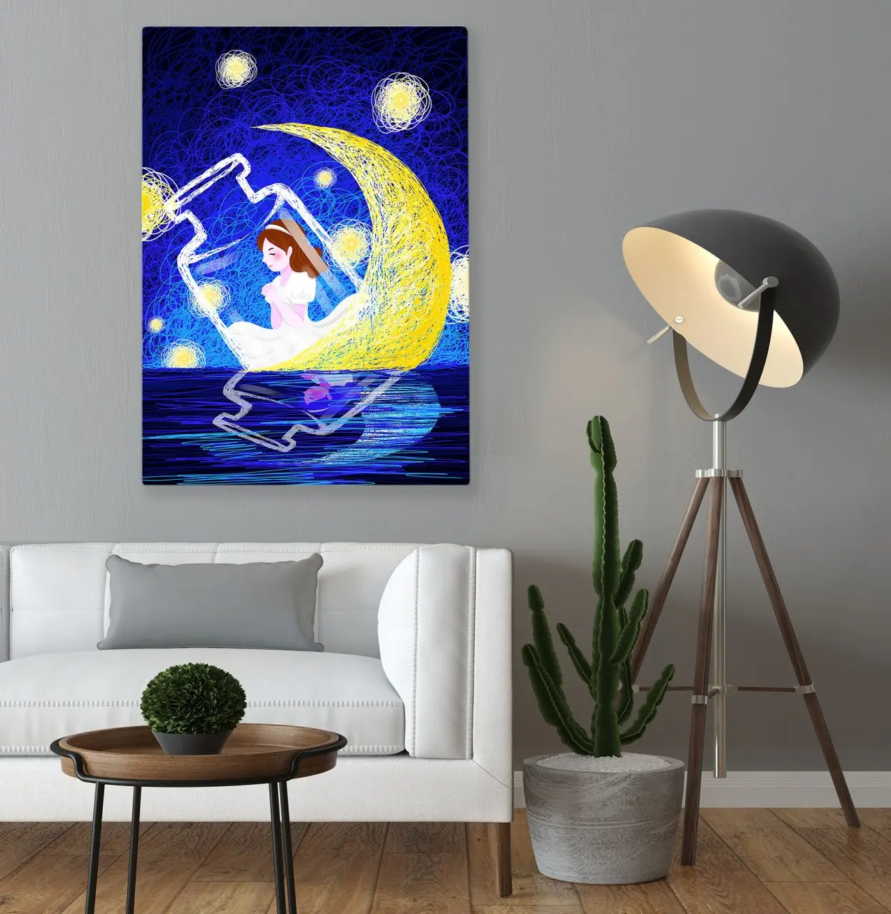 

Холщовый стол BK Home The Captive Girl, 70x100 см