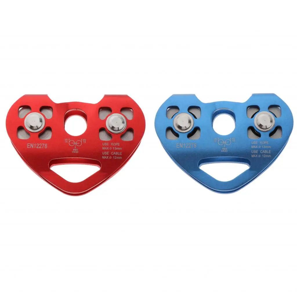 30KN скалолазание с двойным шкивом на молнии кабельная тележка шарикоподшипники