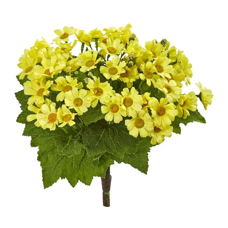 

Daisy Bush Artificial Flower (Set of 6), Yellow