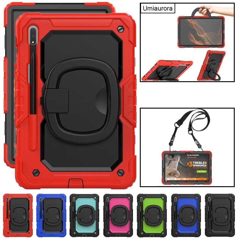 Для Samsung Tab S9 FE S7 S8 Plus S10 Ultra SM-X920 SM-X810 X820 X610 X510 Противоударный защитный чехол для ПК с