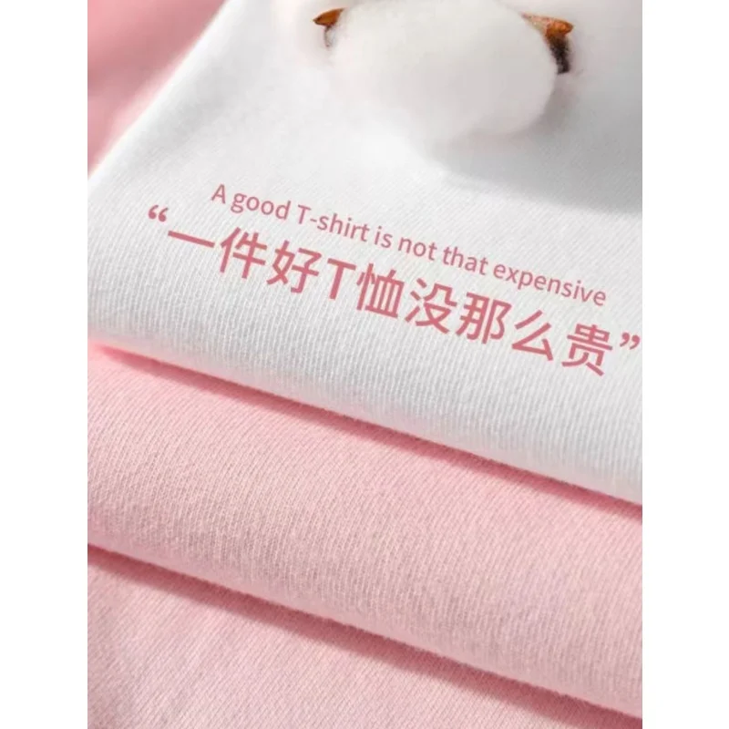 Футболка с короткими рукавами из чистого хлопка принтом в американском стиле