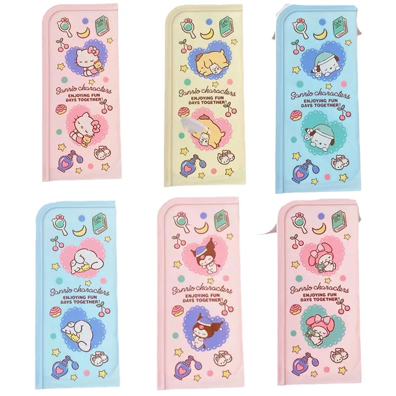 

Аниме Sanrios Kuromi My Melody Kittys Cinnamoroll почтовый мультяшный милый студенческий Настольный держатель для ручек скошенный держатель для ручек коробка...