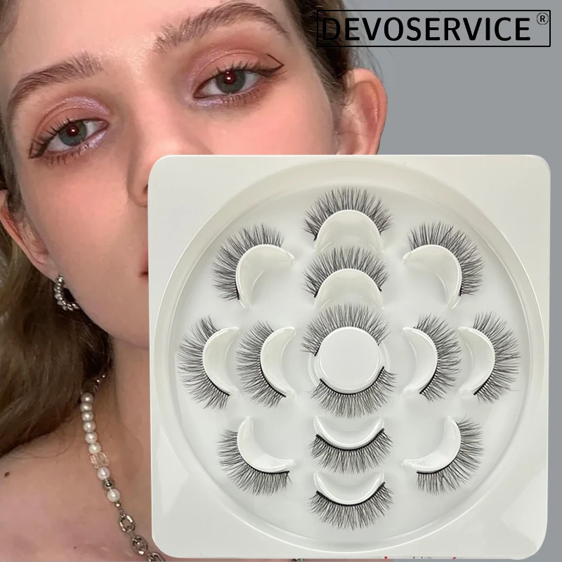 

7/10 Pairs Natural 3D Mink False Eyelashes Dramatic Thick False Eyelash Fluffy Soft Long Faux Lashes Reusable Lashes Extension