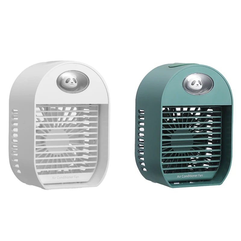 

Mini USB Portable Air Cooler Fan Air Conditioner Light Desktop Air Cooling Fan Humidifier For Office Bedroom