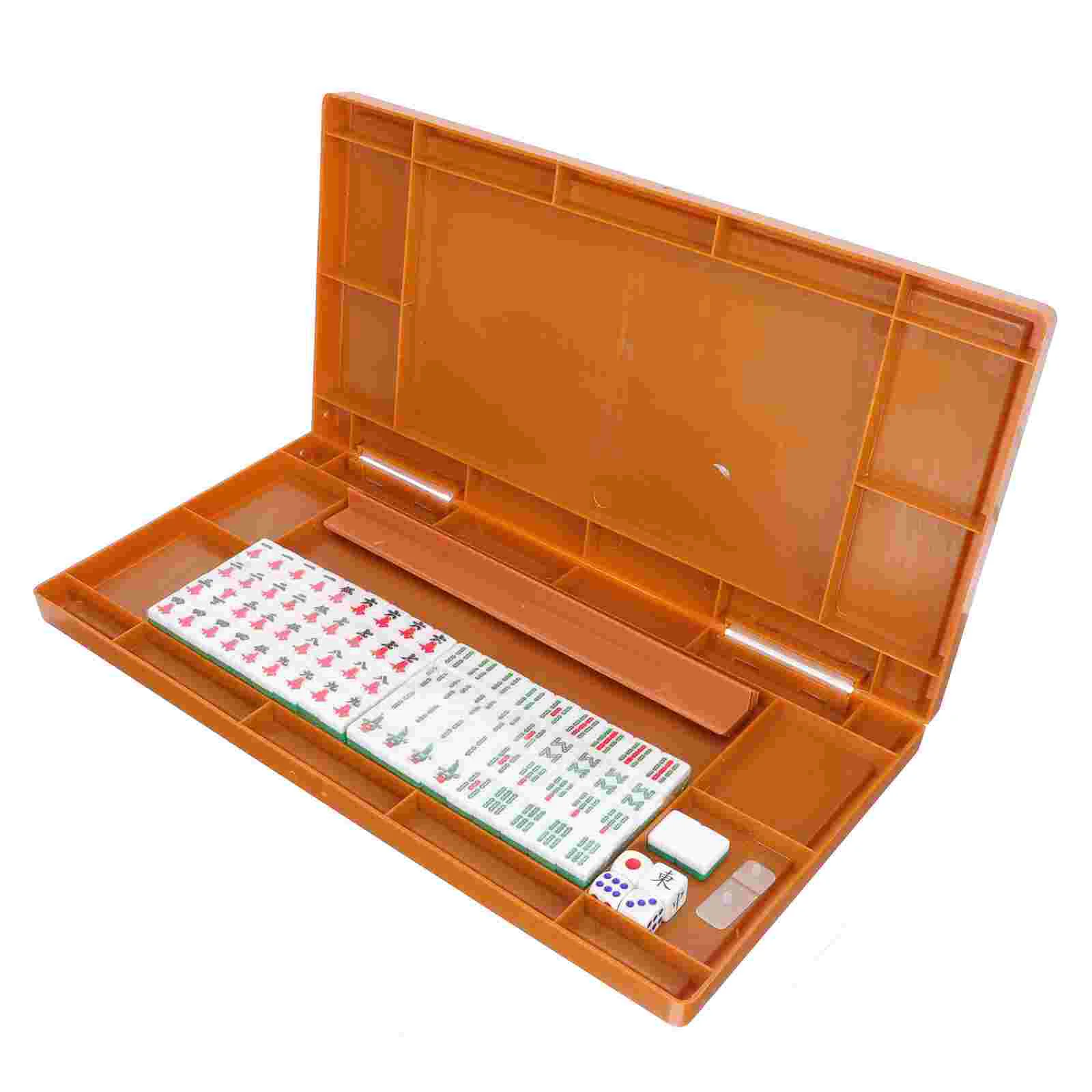 

1 Set Portable Mahjong Set Chinese Mahjong Game Playthings Kit for Home Travel